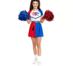 Costume da Cheerleader Sadica bicolore per donna