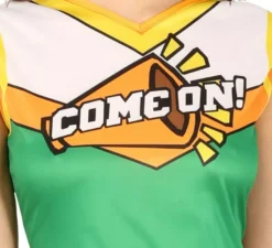 Costume da cheerleader verde per donna