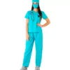 Costume da chirurgo verde per donna