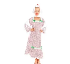 Costume da Chulapa bianco con grandi pois rossi per bambina