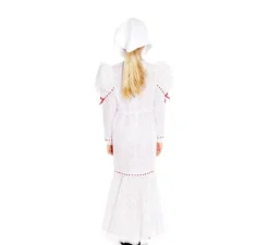 Costume da Chulapa bianco con piccoli pois rossi per bambina