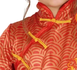 Costume da Cina arancione per bambina