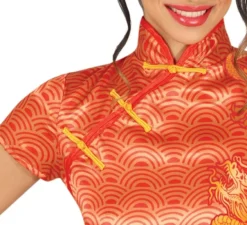 Costume da Cina arancione per donna