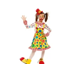 Costume da Clown a pois perbambina
