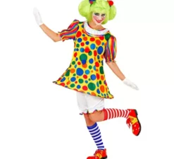 Costume da clown a pois per donna