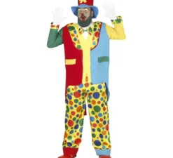 Costume da clown a pois per un uomo