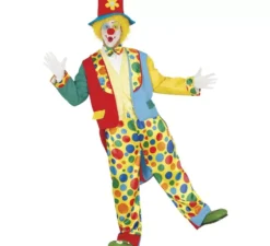 Costume da clown a pois per un uomo