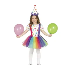 Costume da Clown arcobaleno per bambine