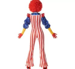 Costume da clown a righe da donna