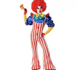 Costume da clown a righe da uomo