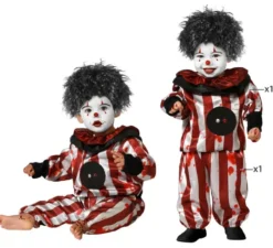Costume da clown a righe per bambini e neonati