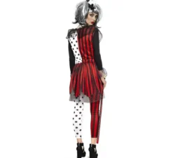 Costume da clown a righe per donna