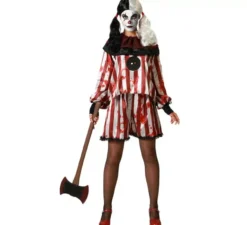 Costume da Clown a righe per donna