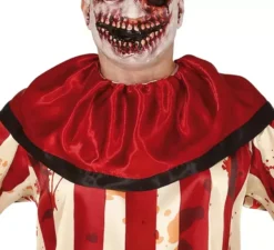 Costume da clown a righe per uomo