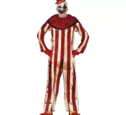 Costume da clown a righe per uomo