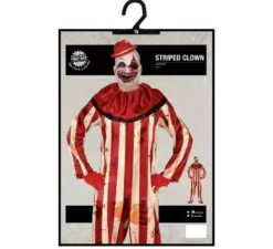Costume da clown a righe per uomo