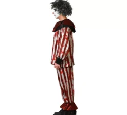 Costume da clown a righe per uomo