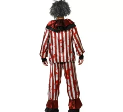Costume da clown a righe per uomo