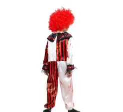 Costume da clown a strisce insanguinate per bambini