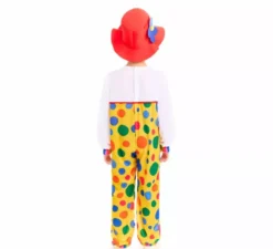 Costume da Clown con salopette a pois per bambino