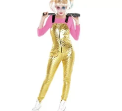 Costume da clown dorato del conflitto per donna