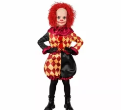 Costume da clown ghoul a scacchi per bambini