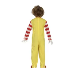 Costume da clown hamburger assassino per bambino