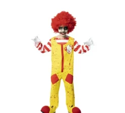 Costume da clown hamburger assassino per bambino