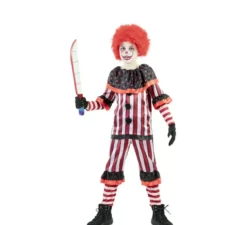 Costume da Clown insanguinato rosso per ragazzi