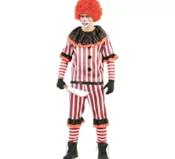 Costume da Clown insanguinato rosso per uomo