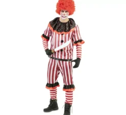 Costume da Clown insanguinato rosso per uomo