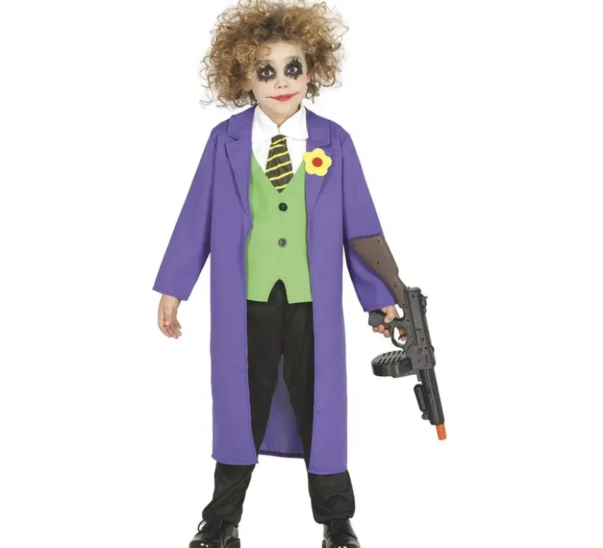 Costume da clown joker per un ragazzo