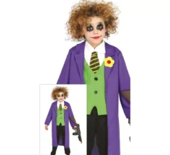 Costume da clown joker per un ragazzo