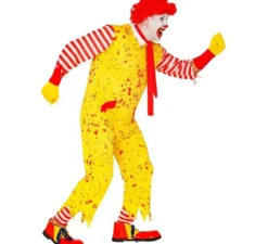 Costume da clown killer da hamburger per uomo