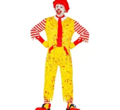 Costume da clown killer da hamburger per uomo