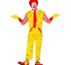 Costume da clown killer da hamburger per uomo