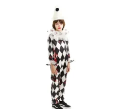 Costume da Clown Killer Pierrot con cappello per bambino