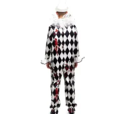 Costume da Clown Killer Pierrot con cappello per uomo