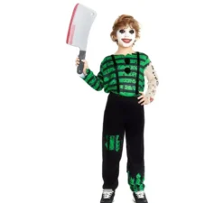 Costume da Clown Killer verde e nero per bambino