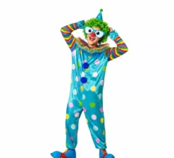 Costume da clown multicolore per uomo