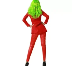 Costume da clown rosso conflittuale per donna