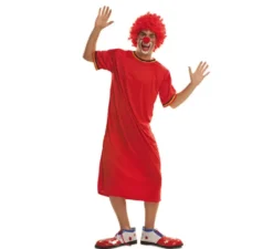 Costume da clown rosso per uomo taglia ml