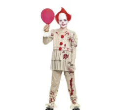 Costume da clown sadico bianco per bambino