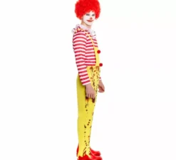 Costume da clown sadico per hamburger per uomo