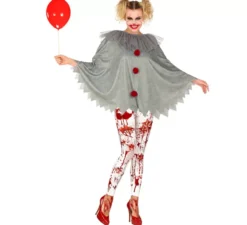 Costume da clown spaventoso o poncho per adulti