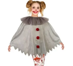 Costume da clown spaventoso o poncho per bambini