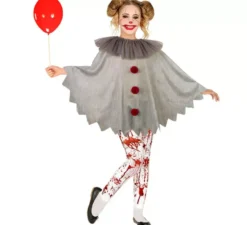 Costume da clown spaventoso o poncho per bambini