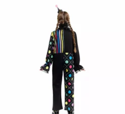 Costume da clown tetro colorato per bambine