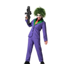 Costume da clown viola che ride per bambino