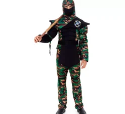 Costume da commando ninja mimetico da uomo